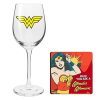 DC Comics Wonder Woman Wine & Coaster Set