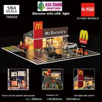 G-FANS - 1:64 Scale McDonald's Ver.2 Restaurant Diorama with LED Lights