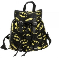Batman Toss Print Black Strap Back Pack