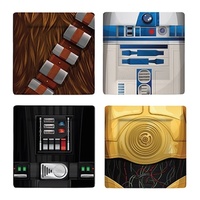 STAR WARS SET OF 4 SQUARE PLATTERS