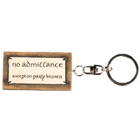 The Lord of the Rings Keyring No Admittance Sign