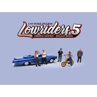 American Diorama 1/64 - Lowriders 5 (Featuring Lowrider culture with 5 figures & 1 bicycle) - PRE-ORDER