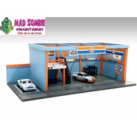 American Diorama 1/64  Garage Diorama (GULF sticker pack included)