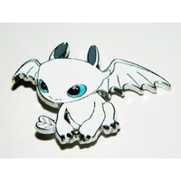 How to Train Your Dragon Metal Enamel Pin - Light Fury