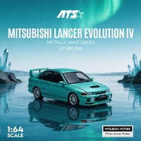 ATS 1/64 - Mitsubishi Lancer Evolution IV Open-Hood, Visible Engine Metallic Mint - (PRE-ORDER)