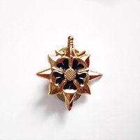 Original Battlestar Galactica Viper Pilot Gold Toned Metal Collar Pips