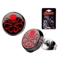 Agents of SHIELD Hydra Logo Round Stud Earrings