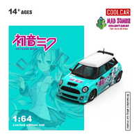 Cool Car 1/64 - Mini Cooper Hatsune Miku livery (Individually Numbered and limited to 500 Pieces World Wide) 