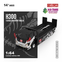 Cool Car 1/64 - H300 Flatbed Transport Trailer - #77 AO Racing 2025 IMSA Skeleton Rexy (Limited to 999 Pieces World Wide) - PRE-ORDER