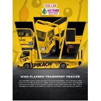 Cool Car 1/64 - H300 flatbed transport trailer - Pikachu painted - (PRE-ORDER)
