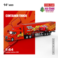 Cool Car 1/64 - Freightliner Lightning McQueen Painted Transport Vehicle (Limited to 999pcs World Wide) - PRE-ORDER
