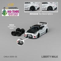 CM Model 1/64 - Nissan LBWK 35GT-RR white with Carbon Bonnet