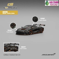 CM Model 1/64 - Mclaren 720SGT3X Black - PRE-ORDER