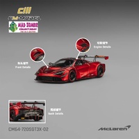 CM Model 1/64 - Mclaren 720SGT3X Metallic Red - PRE-ORDER