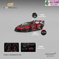 CM Model 1/64 - Mclaren Senna GTR Metallic Red- PRE-ORDER