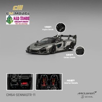 CM Model 1/64 - Mclaren SennaGTR Metallic Silver Gray - PRE-ORDER