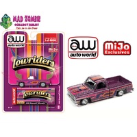 Auto World 1/64 1983 Chevrolet Silverado Pickup Lowriders Limited 4,800 Pieces – Purple – Mijo Exclusives