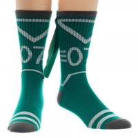 Harry Potter Mens' Slytherin Quidditch Crew Sock with Cape