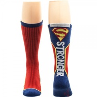 Superman Text Logo Active Crew Mens' Socks