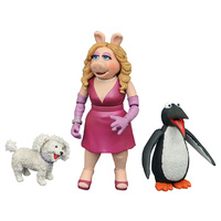 The Muppets Select Action Figures - Miss Piggy with Foo and Penguin