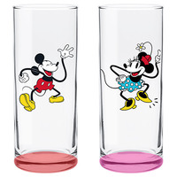 Disney Mickey Mouse High Ball Glasses - Set of 2