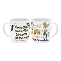 Disney Peter Pan Coffee Mug - Tinker Bell Sparkle Christmas Design