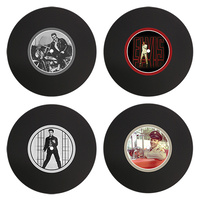 ELVIS SET OF 4 VINYL COASTERS