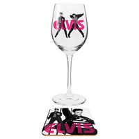 ELVIS: WINE GLASS & COASTER