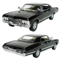 Supernatural Black 1967 Chevrolet Impala Sport Sedan 1:18 Scale Artisan Collection Die-Cast Vehicle