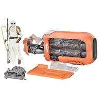 Star Wars The Black Series Rey's Speeder Vehicle with Rey Action Figure