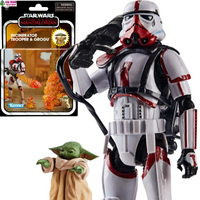 Star Wars The Vintage Collection Deluxe Incinerator Trooper and Grogu 3 3/4-Inch Action Figures - Exclusive