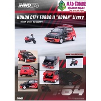 Inno 64 1:64 Scale - Honda City Turbo II "ADVAN" Livery With "ADVAN" Livery Motocompo