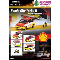 Inno 64 1:64 Scale Shell Special Edition - Honda City Turbo II "Shell" With "Shell" Motocompo