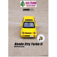 Inno 64 1:64 Scale - Honda City Turbo II Yellow With Motocompo