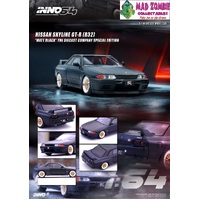 Inno 64 - NISSAN SKYLINE GT-R (R32) Matt Black The Diecast Company Special Edition Limited Quantity Production