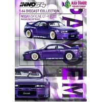 Inno 64 - NISSAN SKYLINE GT-R (R33) "PANDEM ROCKET BUNNY" Purple - (PRE-ORDER)