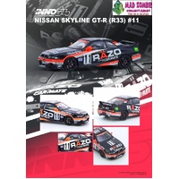 Inno 64 - NISSAN SKYLINE GT-R R33 #11 "RAZO TRAMPIO" N1 Super Endurance Series - SENDAN HIGHLAND 1995 Winner - (PRE-ORDER)