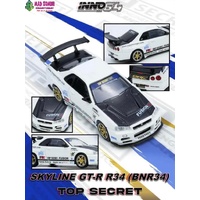 Inno 64 - TOP SECRET R34 GT-R White - (PRE-ORDER)