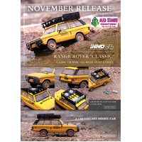 Inno 64 - Range Rover "Classic" Camel Trophy  1982 With Dust Effect 1 Tool Box and 4 Fuel/Oil Container included