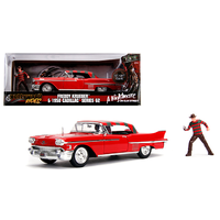 Hollywood Rides 1:24 Scale A Nightmare On Elm Street Freddy Krueger Figure With 1958 Cadillac