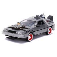 Hollywood Rides 1:24 Scale - Back To The Future Part III Time Machine with Try-Me & Lights