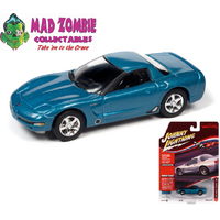 Johnny Lightning 1/64 Muscle Cars USA 2022 Release 2B - 2001 Chevrolet Corvette Z06 (Nassau Blue)