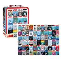 JAWS 500 Piece Jigsaw Puzzle with Fun Tin Lunch Box - Set