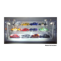 1:64 Lighted Display Case with 2 Tiers (White)