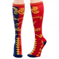 Suicide Squad Harley Quinn Property of Joker Knee High Socks