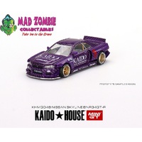 Kaido House x Mini GT 1/64 Nissan Skyline GT-R (R34) Kaido Works V1 (Purple) Limited Edition