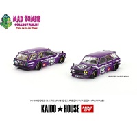 Kaido House x Mini GT 1/64 Datsun KAIDO 510 Wagon Carbon Firber V1 – Purple – Limited Edition