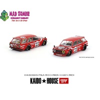 Kaido House x Mini GT 1/64 Datsun KAIDO 510 Wagon Carbon Firber V2 – Red – Limited Edition