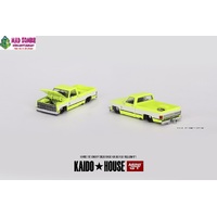 Kaido House x Mini GT 1/64 - Chevrolet Silverado KAIDO Flo Yellow V1