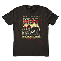 KISS Group End Of The Road World Tour T Shirt - Black - Medium